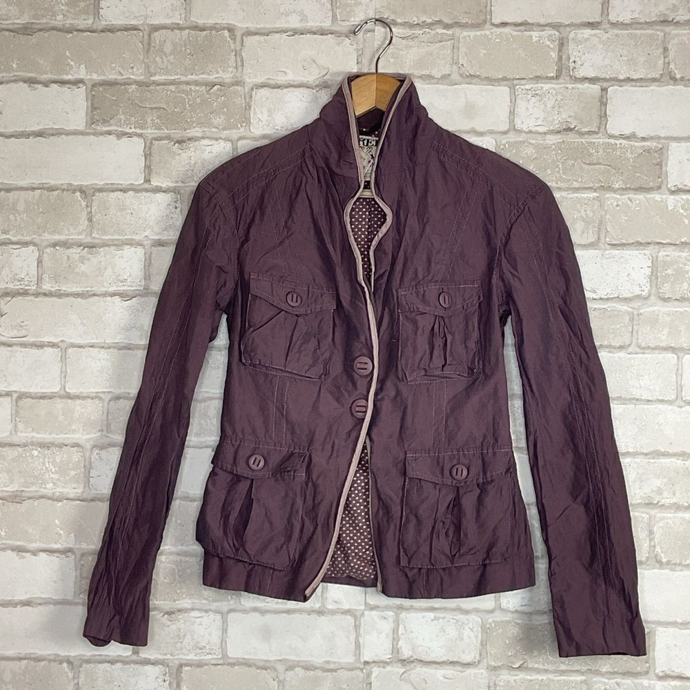 Free People Purple Utility Jacket Size 4
